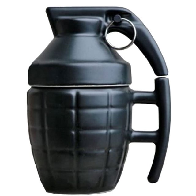 Taza de Céramica en Forma de Granada 350ml Negro HappyWare Granada