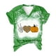 thumbnail image 3 of Camiseta con cuello en V para mujer Camiseta con estampado de Halloween Camiseta de manga corta Tops Pompotops hkajfhjk473011, 3 of 6