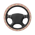 thumbnail image 5 of Cauagu Colorful Butterflies Print Car Steering Wheel Cover - Universal Car Accessory for Diverse Cars for Steering Wheel with a Diameter of 14.5"-15", 5 of 7