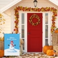 thumbnail image 5 of Versatile Winter Snowman Large Garden Flag for Farmhouse Home Garden Christmas Garden Flag for Outdoor Snowflakes Simple Watercolor Washable Hanging Decoration 28x40 Inch, 5 of 6
