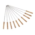 thumbnail image 4 of Pinchos barbacoa Acero Inoxidable Sincero juego 10 mango Madera, 4 of 10