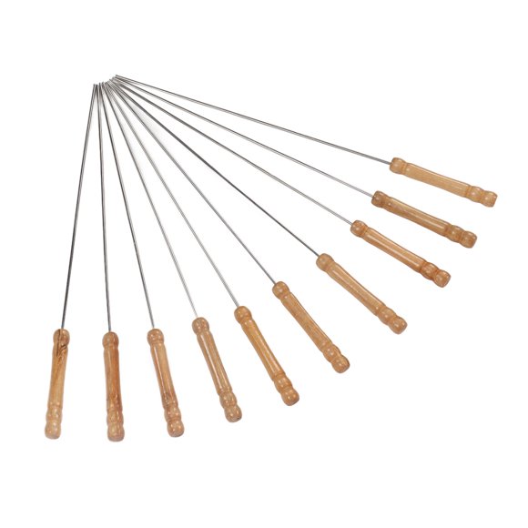 Roasting Sticks, 10pcs Barbecue Skewers Stainless Steel BBQ Kabob Sticks For Outdoor Barbecue