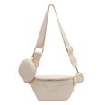thumbnail image 1 of Bolsa De Pecho Bolso de pecho con patrón de cocodrilo, bolso de hombro informal con monedero redondo pequeño (blanco) Likrtyny Para Estrenar, 1 of 9