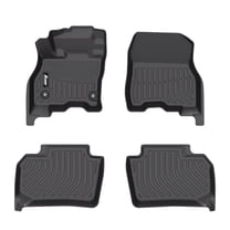 Ikon Motorsports 3D TPE Floor Mats, Compatible with 2018-2025 Nissan LEAF, All Weather Waterproof Non-Slip Floor Liners, Front & 2nd Row Full Set Interior Accessories, Black