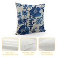 thumbnail image 4 of HENGT  Pillow Covers Chinoiserie Throw Pillow Cover, Decorative Blue and White Floral Cushion Case Pillowcase for Sofa Couch Bed Living Room Chair Farmhouse, Square Chinese Flowers, 4 of 5
