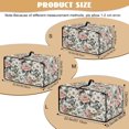 thumbnail image 3 of ZIATUBLES Vintage Floral Print Convection Toaster Oven Cover for Kitchen Counter Stain Resistant Appliance Protective Case with Top Handle Washable Decor Accessories, 22.5" x 18.5" x 13", 3 of 8