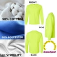 thumbnail image 5 of Gildan High Visibility Safety Long Sleeve Pocket T-Shirt Unisex Hi Vis Work Tees (Safety Green, M), 5 of 8