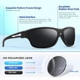 thumbnail image 3 of Gafas de sol deportivas suoso con protección UV400 polarizadas para hombre, 3 of 7