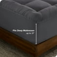 thumbnail image 3 of Bare Home Mattress Pad - Breathable Cotton Top - 21" Deep Pocket - Full, Gray, 3 of 9