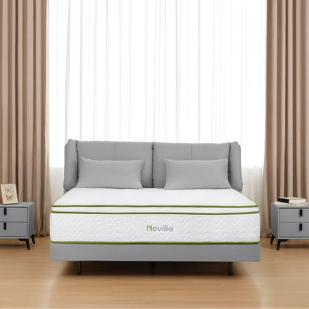Novilla 12'' Cool Gel Memory Foam Hybrid Mattress Pocket Spring Bed in a Box, King Size Mattresses