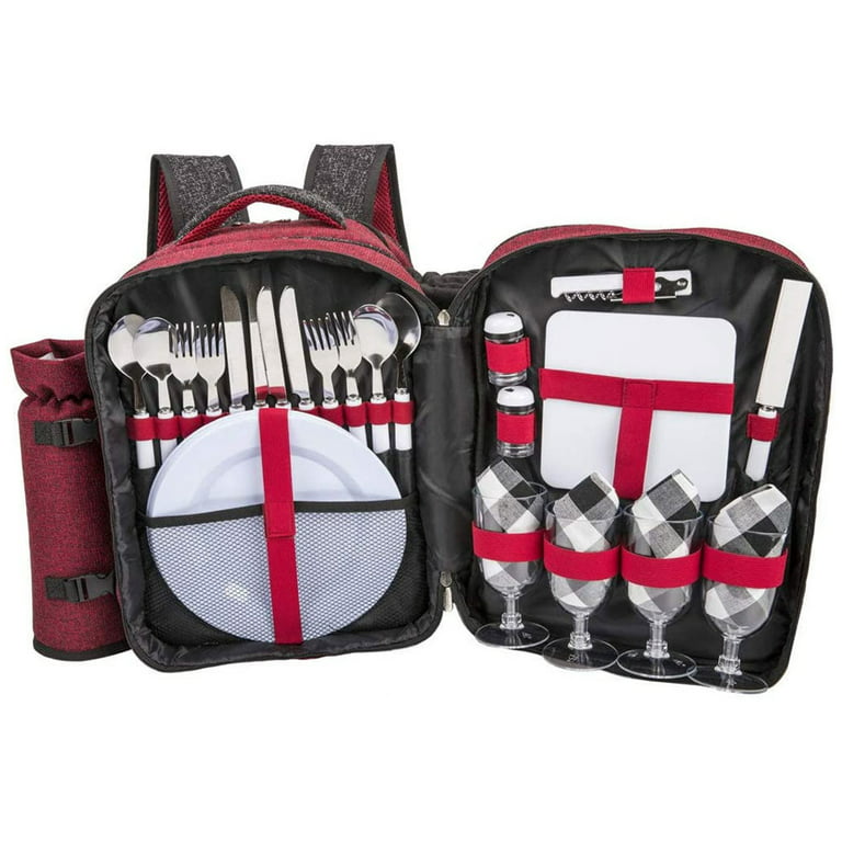 Picnic Backpack for 4,Picnic Basket Set,Leakproof Picnic Bag,Beach Cooler  Backpack with Insulated Co…See more Picnic Backpack for 4,Picnic Basket