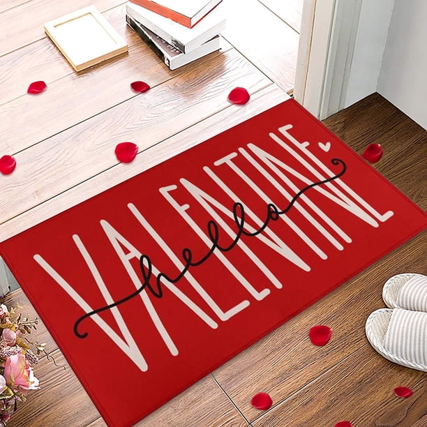 Alfombras Lisas para Salón, Dormitorio, Baño, Cocina y Baño (Ideales para El Día de San Valentín). Alfombrillas Absorbentes Antideslizantes.