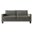 thumbnail image 3 of Home Design Marcia Square Arm Sofa with Padded Back and Seat, Modern Upholstery, Black Legs, Comfortable Living Room Seating, Gray, 3 of 9