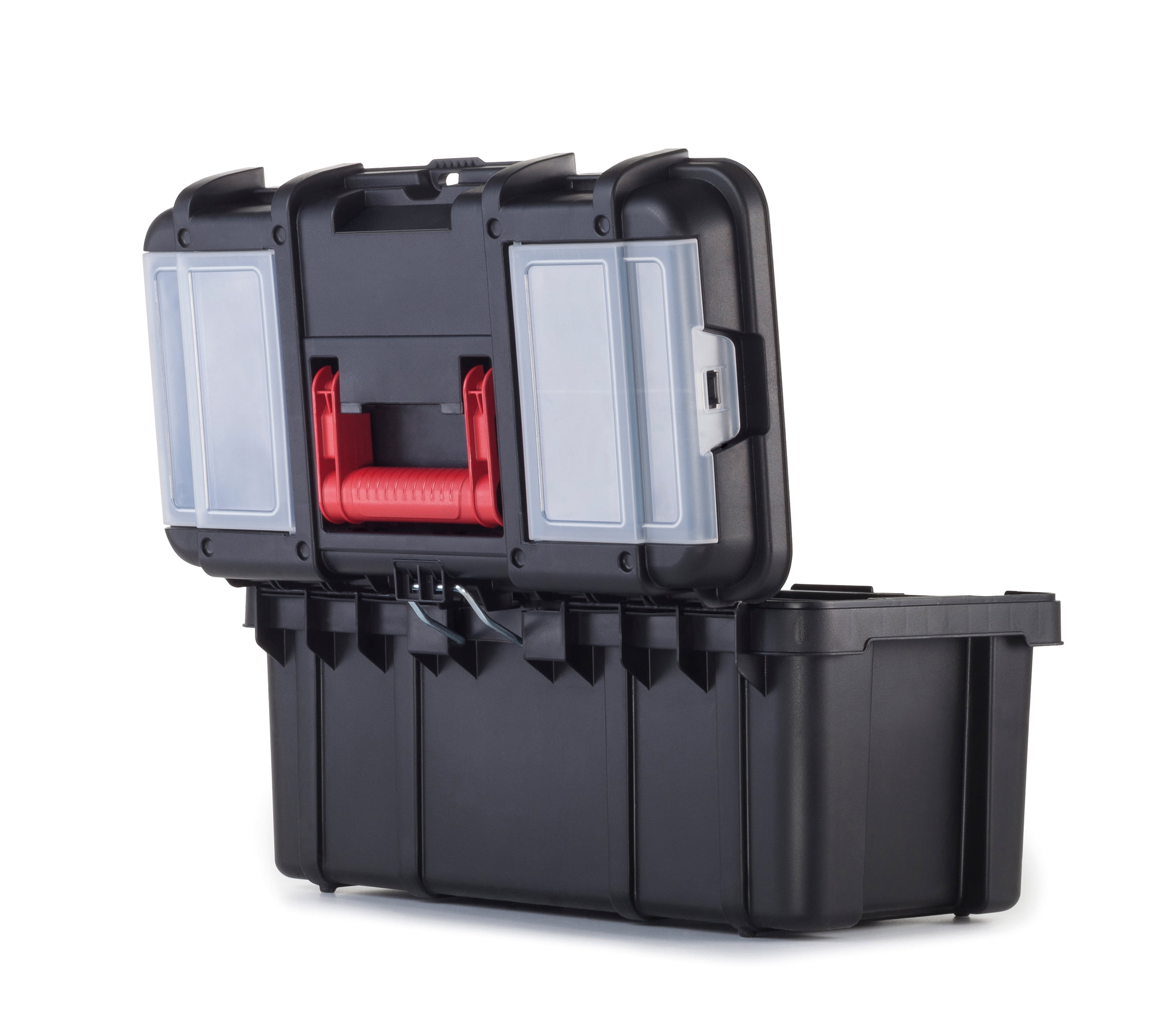 Husky 16 in. Plastic Tool Box with Metal Latches in Black. $6.97