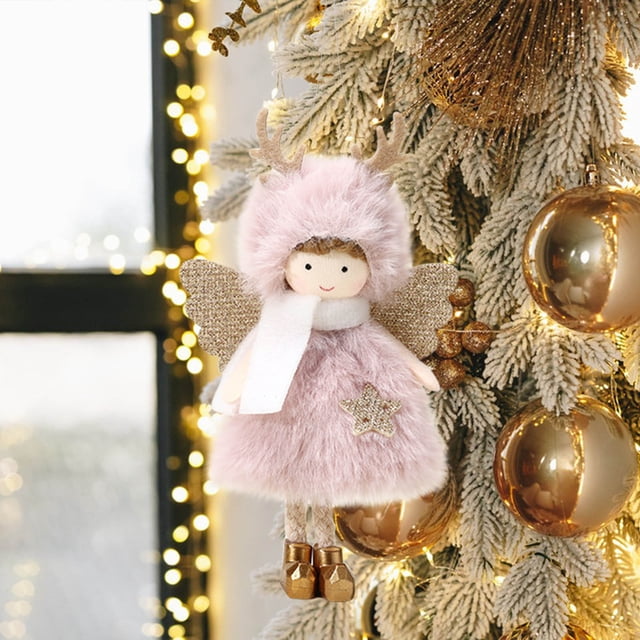 Muñecas navideñas Adornos navideños navideños Decoraciones Muñecas navideñas suaves Muñecas navideñas 4 colores ángel de peluche navideño