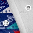 thumbnail image 4 of Gogreen Sherpa Fleece Throw Blanket for Couch Bed Sofa Adults -Soft and Warm Blanket for Winter, Thick and Fuzzy Throw Blanket, Blue Tree,60x80 Inches, 4 of 5
