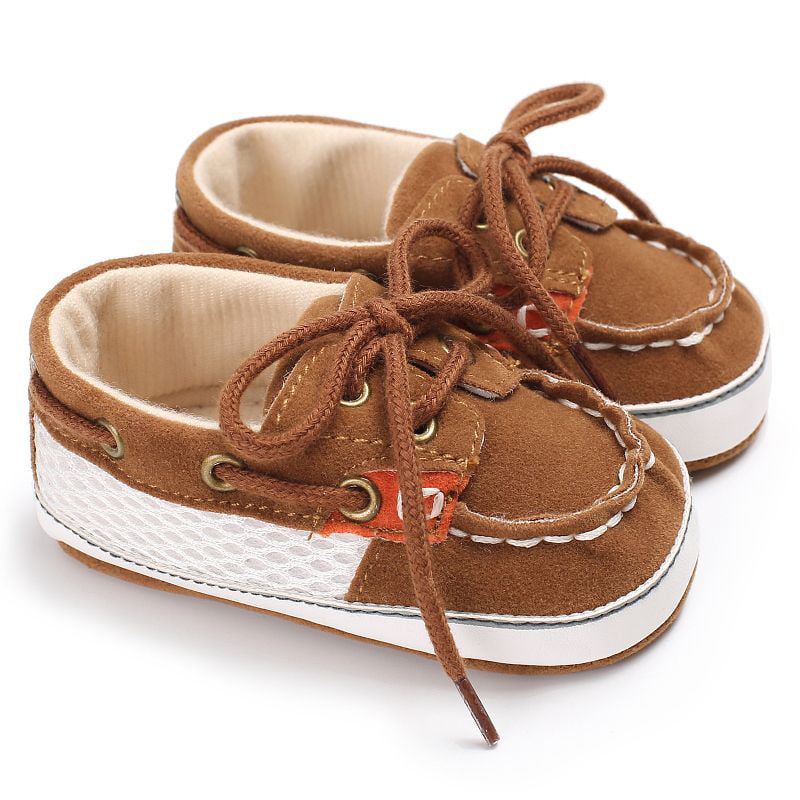 Weixinbuy Baby Boys Girls Star Pattern Soft Sole Non Slip Boat Shoes Moccasins
