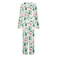 thumbnail image 5 of Riecok Womens Pajama Sets Long Sleeve Xmas Tree Printed Tops and Wide Leg Pant Cozy Nightwear Loungewear, 5 of 6