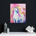 thumbnail image 4 of COMIO  Rainbow Unicorn Wall Art for Girls Room Canvas Painting Stretched and Framed  Set of  for Nursery Children Kids Bedroom Decor, 4 of 4