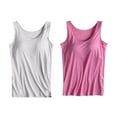 thumbnail image 1 of Womens Cotton Camisole Adjustable Camisole With Frame Bra Stretch Undershirt, 1 of 6