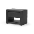 thumbnail image 1 of Designs Urbains 370021 Table de Nuit Moderne Tapissée de Noir Massey de 16 Po, 1 of 1