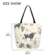 thumbnail image 5 of FORMRS Womens Canvas Tote Bag with Zipper Inner Pocket Shoulder Handbag, Cowboy Pattern, 5 of 7
