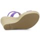 thumbnail image 5 of Sandalias de tacón de cuña Allegra K con Tirantes Cruzados Morado 38, 5 of 6