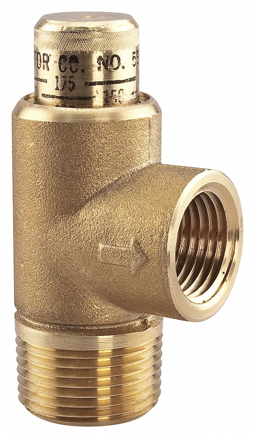 Brass 1/2 3/4 inside and outside wire live 3 way solar angle valve safety valve 
