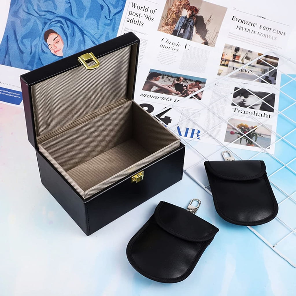 lanema Car Key Signal Blocker Box Keys Cage Shielding Sleeve RFID Anti-Theft Bag