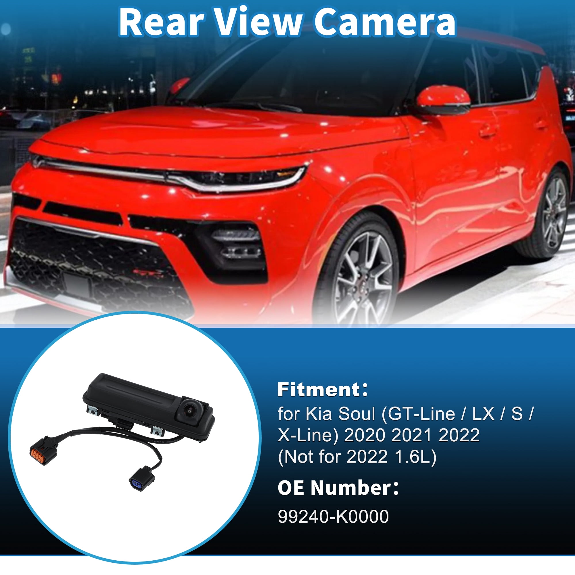 Unique Bargains Rear View Camera for Kia Soul 2020 2021 2022 Park Assist Backup Camera