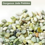10lbs Nature Jade Pebble Decorative Rocks for Plants, Fish Tank, Matte Texture and Smooth Edge, 3/4 to 1.25, Mixed Color