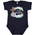 thumbnail image 3 of Inktastic Happy Easter with Cross and Flowers Boys or Girls Baby Bodysuit, 3 of 5