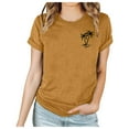 thumbnail image 2 of BiZtdJrK Plus Size Tops for Women 3/4 Length Sleeve Solid Crew Neck Tshirts Casual Going Out Blouse Green XXXL, 2 of 2