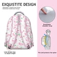 thumbnail image 5 of Flamingo Beach Day Backpack - Sand-Resistant Material, Wet Pocket for Swimsuits, Perfect for Coastal College Students & Summer Semester, 5 of 6