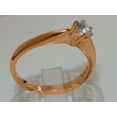 thumbnail image 4 of LBG British Made 9k Rose Gold Natural Aquamarine Womens Engagement Ring - 33 size options - Size 7, 4 of 7