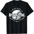 thumbnail image 1 of ALVORD Baseball Coach I Teach To Hit And Steal T-Shirt Unisex S-5XL, 1 of 4