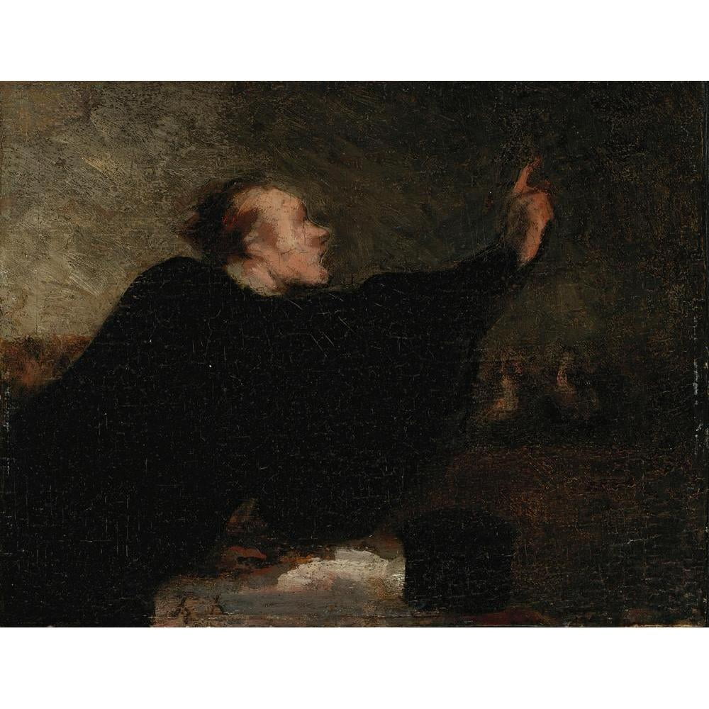 Honoré Daumier 18x15 Black Modern Framed Museum Art Print Titled - Plaidant Lawyer (1853-54)