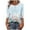 Light Blue, variant on 3/4 Length Sleeves T-Shirt for Women Boho Style Floral Shirts Classic Crewneck Loose Comfy Tunic Tops Blouse Tees Multicolor Medium