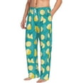 thumbnail image 2 of Balery Lemon Blue print Men's Pajama Pants,Ultra Lightweight Pjs,Lounge Pant-Large, 2 of 9