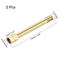 thumbnail image 2 of Uxcell Brass Pipe Fitting G1/8 Female to G1/8 Male Thread Adapter 100mm Extension Connector Hex Pipe Coupling 2 Pack, 2 of 5