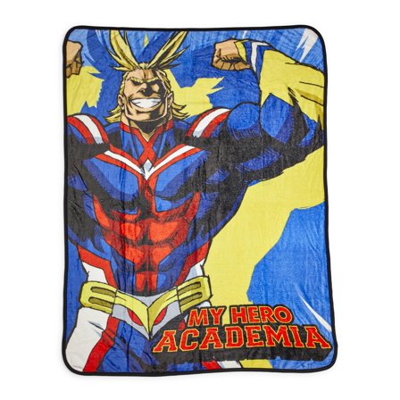 My Hero Academia Official All Might Large Fleece Throw Blanket | 60 x 45 Inches