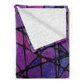 thumbnail image 2 of Abstract Soft Flannel Fleece Blanket, Motley Chaotic Composition of Big Small Amorphous Shapes Creating a Fractal Look, Cozy Plush for Indoor and Outdoor Use, 50" x 70", Multicolor, by Ambesonne, 2 of 5
