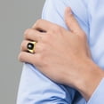 thumbnail image 6 of Primal Gold 10 Karat Yellow Gold with Rhodium-plated Polished AA Diamond Men's Ring, 6 of 6