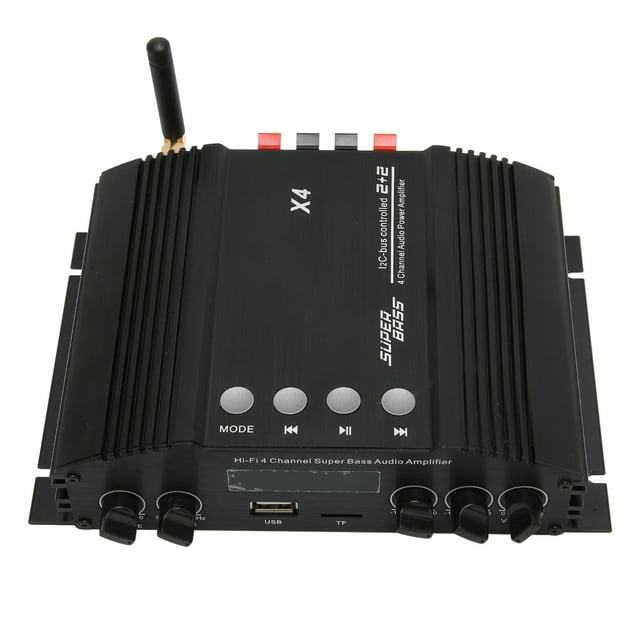 Amplificador de potencia del receptor, amplificador Bluetooth Amplificador de cine en casa HiFi de 4 canales Amplificador de potencia Bluetooth impulsado por el rendimiento