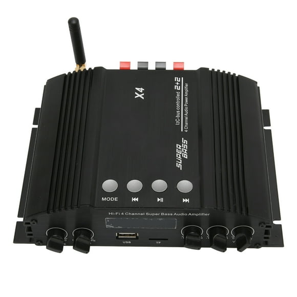 Amplificador de potencia del receptor, amplificador Bluetooth Amplificador de cine en casa HiFi de 4 canales Amplificador de potencia Bluetooth impulsado por el rendimiento