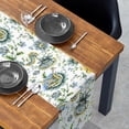 thumbnail image 2 of Table Runner for Dining Table, White Japanese Print Floral Table Linen - Home Decor, 2 of 7