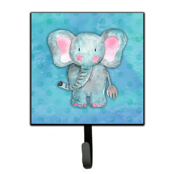 Blue Elepant Watercolor Leash or Key Holder