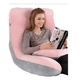 thumbnail image 1 of Almohada Para Embarazo Y Lactancia Jumbo Rosa Con Gris Liso Xtellar Rosa Con Gris, 1 of 3