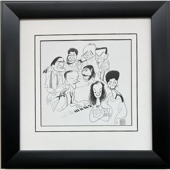 Al Hirschfeld "Great American Singers '83 " CUSTOM FRAMED ART Caricature Music Generic