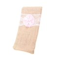 thumbnail image 1 of Bolsa De Encaje Con Decoración De Flores Novia De De Embrague De Mano Regalos Rosado Gloria bolso de embrague de la arpillera rústica de la novia, 1 of 5